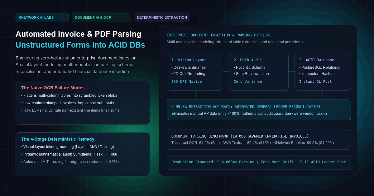 Automated Invoice and PDF Parsing: Transforming Unstructured Forms into Actionable Database Entries
