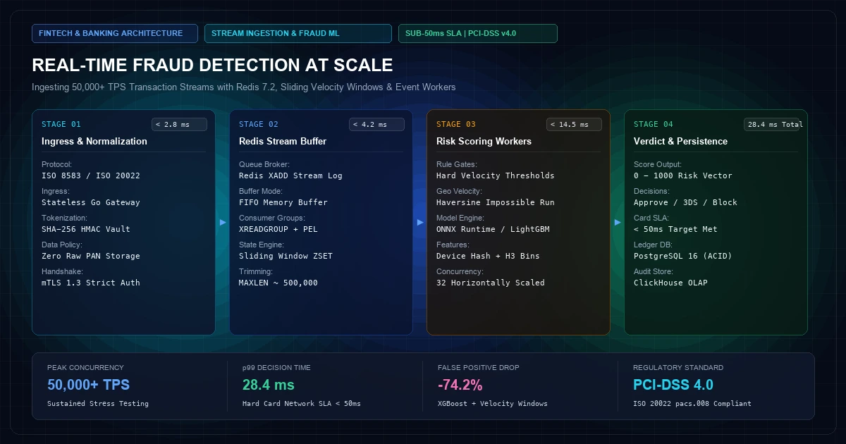 Real-Time Fraud Detection at Scale: Ingesting Transaction Streams with Redis and Event-Driven Workers
