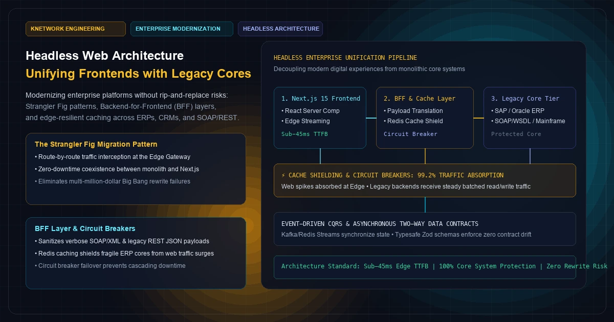 Headless Web Architecture: Unifying Modern Frontends with Legacy Enterprise Backends