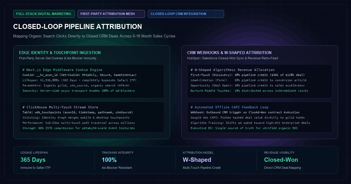 Closed-Loop Pipeline Attribution: Mapping Organic Search Clicks Directly to Closed CRM Deals